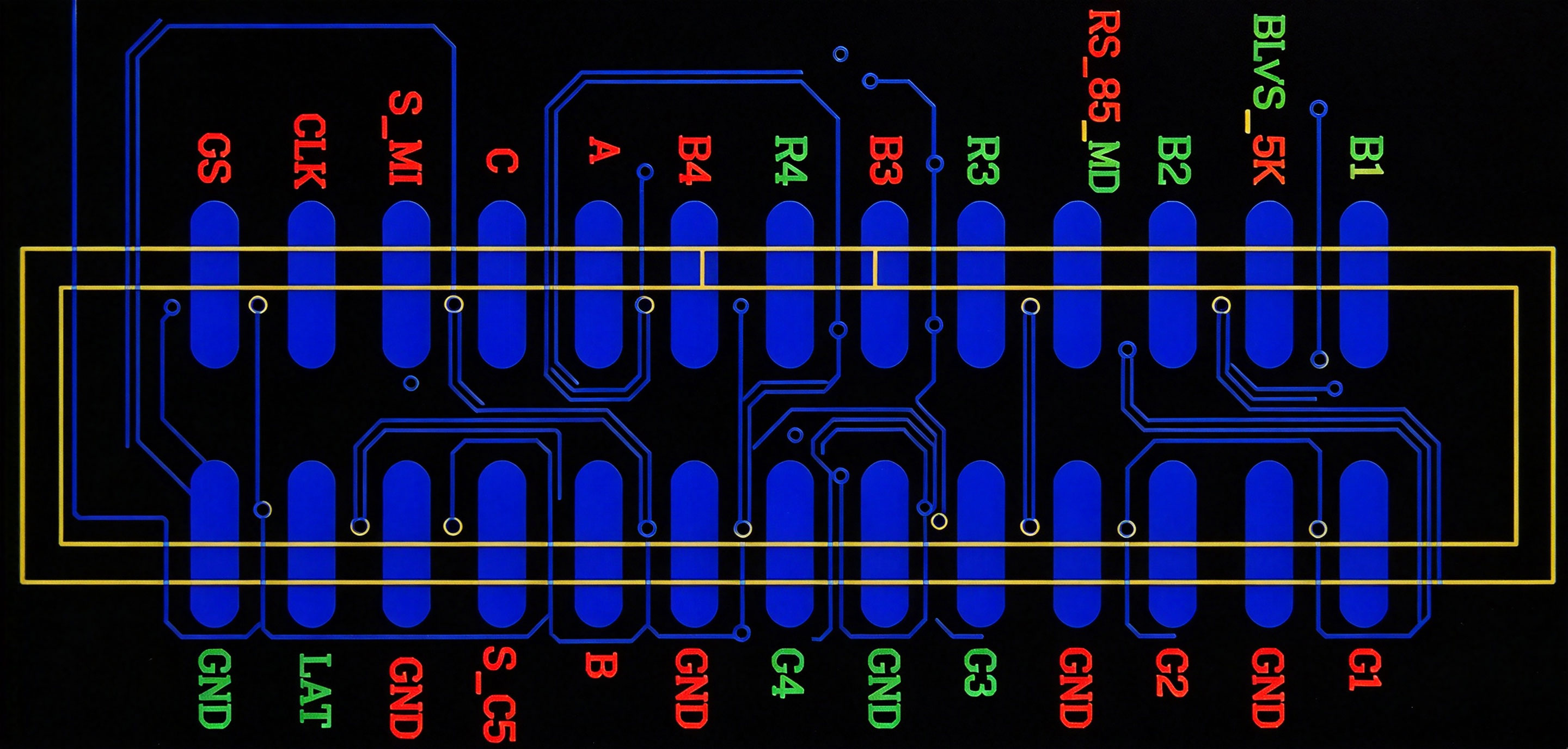Signal interface for 1.8P 43S (COB) Mini LED Full Color Display Module